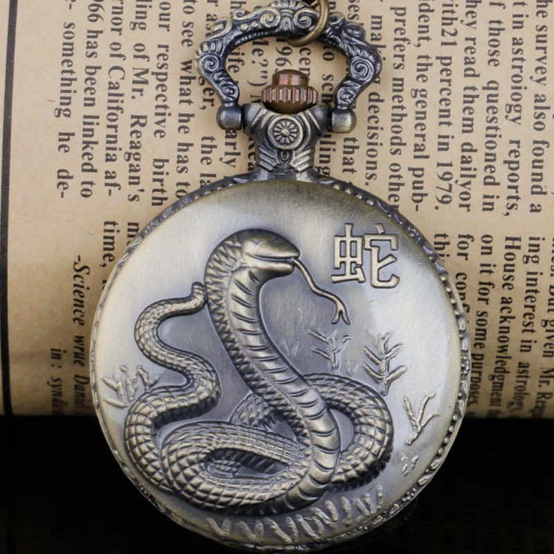 

Винтажные цифровые кварцевые карманные часы в виде змеи, ожерелье, подвеска, часы-брелок с цепочкой, мужские и женские часы Reloj De Bolsillo Antiguo