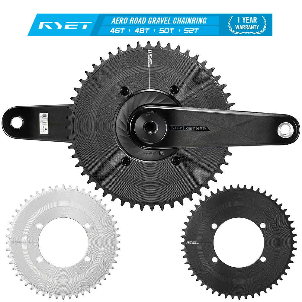 

Комплект обновления аэрозольной звездочки RYET 1X 11/12 скоростей, совместимый с Shimano, 4-рычажный паук с ЧПУ 7075-T6, алюминий 46T 48T 50T 52T