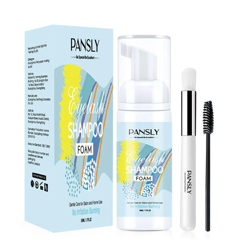 50ml szczotka do przedłużania rzęs zestaw szamponów etykieta do przedłużania rzęs Eye Clean pianka pompka klej oczyszczający hurtownia klej Lash La O4I4