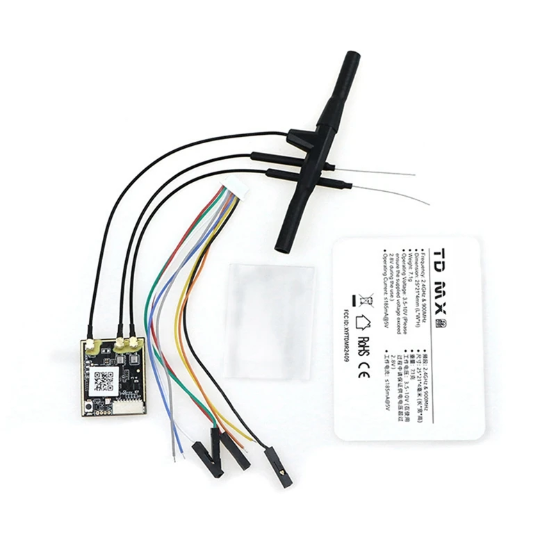 For Frsky TD MX 2.4Ghz & 900Mhz RX Dual Band Receiver 4CH PWM Channel 50KM-100KM Receiver