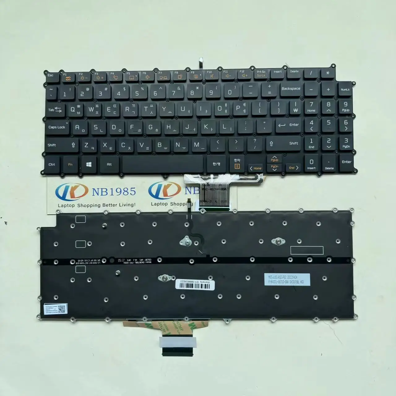 Imagem -03 - Xin-teclado Portátil Retroiluminado de Layout Coreano lg Gram 17z990 17zd990 17zb990 17zb990 17z99 17z990-r 17z990-g