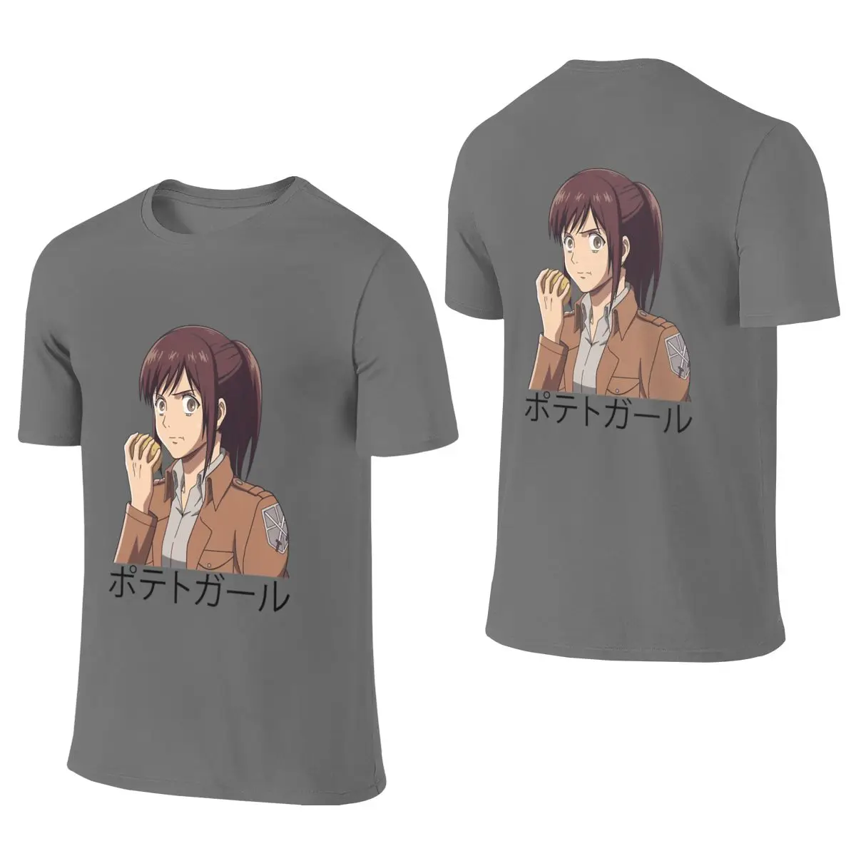 Potato Girl Unisex Reversible T-shirt Fresh Youthful Feeling Versatile Inner Layer Short Sleeve