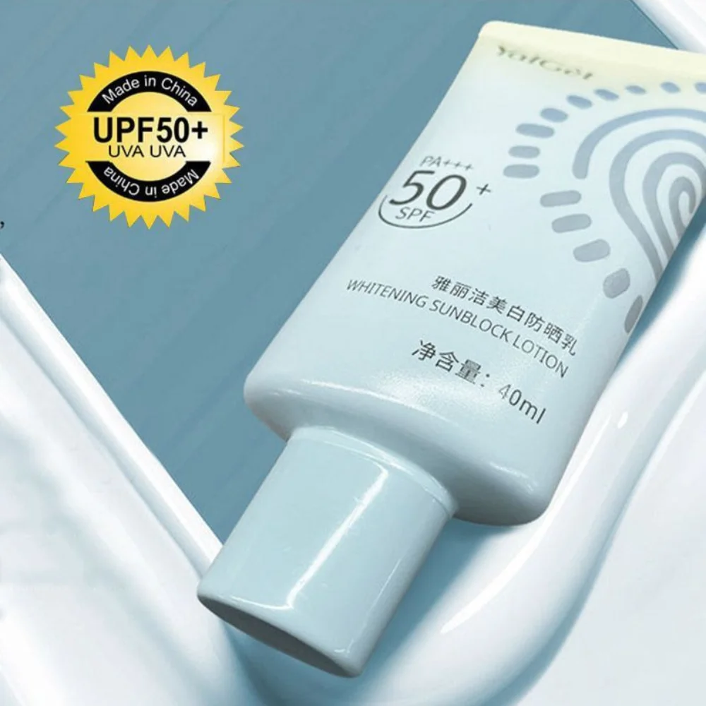 YaliJie-Corpo Facial Protetor Solar Primer Clareador, SPF50 + PA +++, Corretivo, Iluminar o Tom da Pele, Hidratar e Controlar Óleo Cosméticos