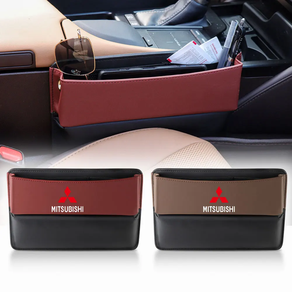 Caja de almacenamiento para huecos de asiento de coche, organizador de control central, accesorios para automóvil, para Mitsubishi Ralliart Outlander Lancera Pajero