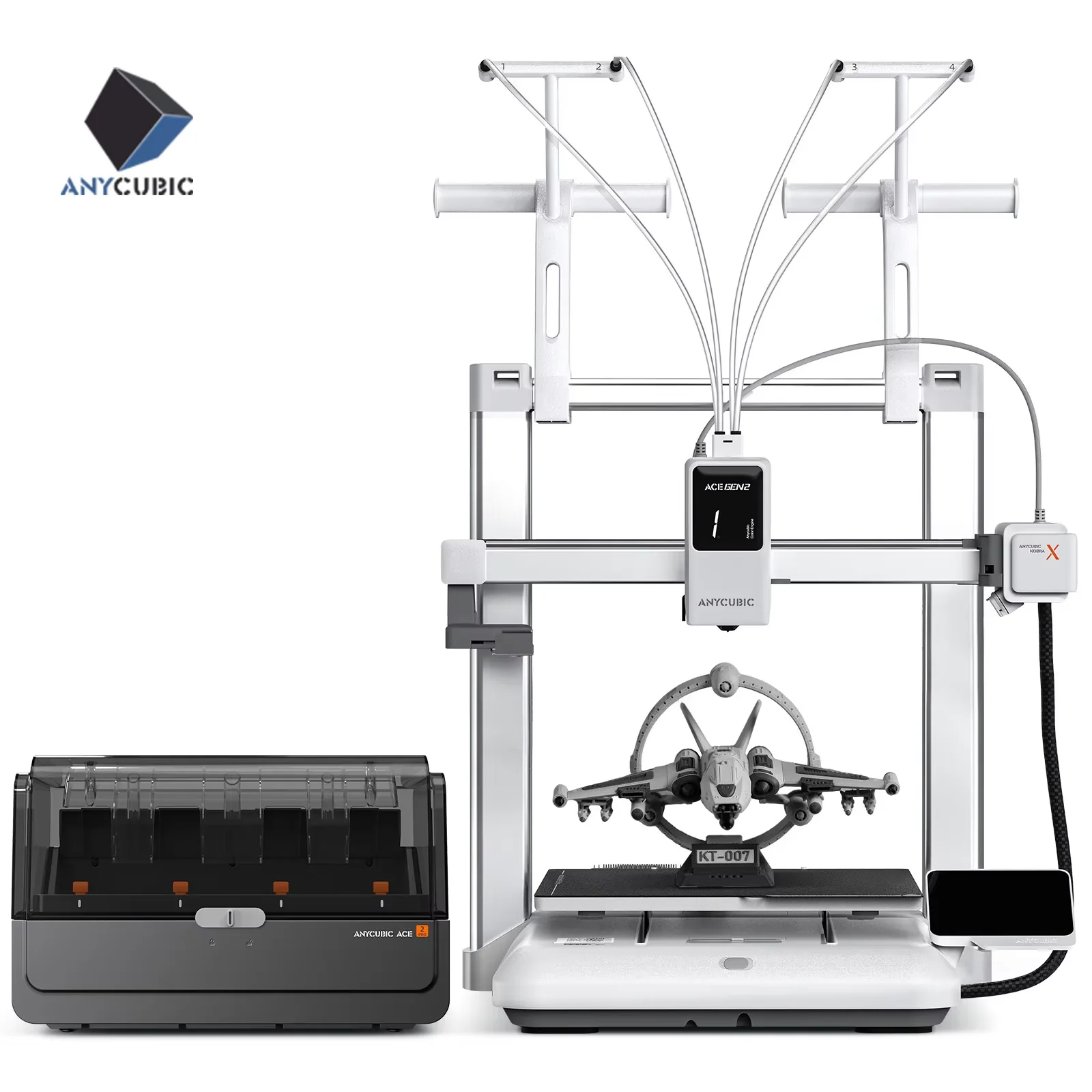 ANYCUBIC Kobra X Combo: Impressora 3D até 600mm/s e 19 cores