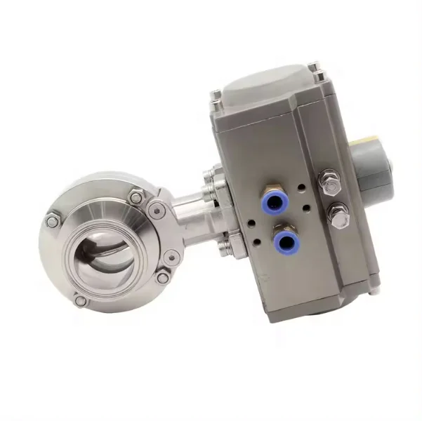 

HEDE Direct Sells Sanitary Stainless Steel Food Grade Pneumatic Butterfly Valve With Aluminium Actuator