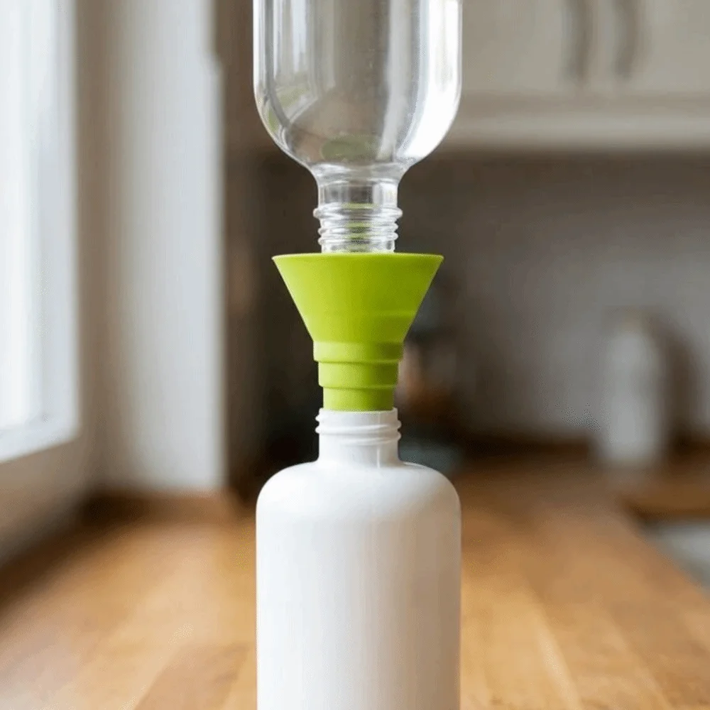 No Waste Liquid Transfer Funnel Leak-proof Retractable Dispensing Refill Funnel Splash-proof Smooth Liquid Flow