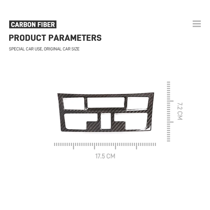 For Porsche 911 2012-2018 718 2016-2019 Real Carbon Fiber Car Central Control Air Conditioning Button Panel Frame Cover Sticker