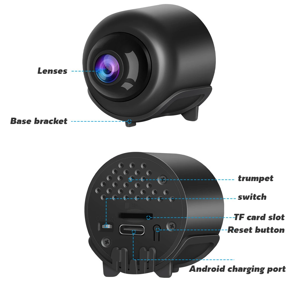 NEW X5 Mini Camera security protection Compact Wireless WIFI Camera with Recording Function Suitable for Outdoor Camping at Home