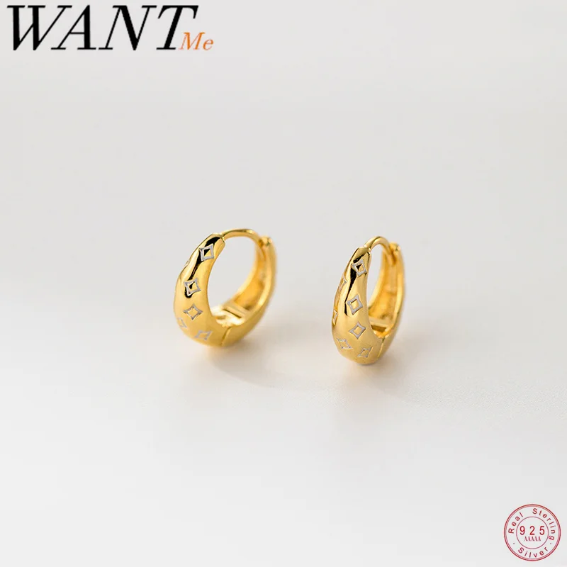 

WANTME стерлингового серебра 925 пробы модные романтические белые эмалированные серьги-кольца со звездами Huggies для женщин брендовый дизайн вечерние украшения