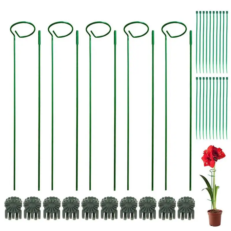 

Plant Stakes And Supports 5pcs Plant Climbing Pole Set Reusable Garden Plant Support Stakes Multipurpose Plant Cage Support