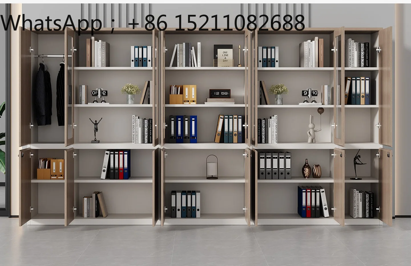 SCY wooden lock free handle information cabinet file cabinet financial storage filing cabinet office supplies
