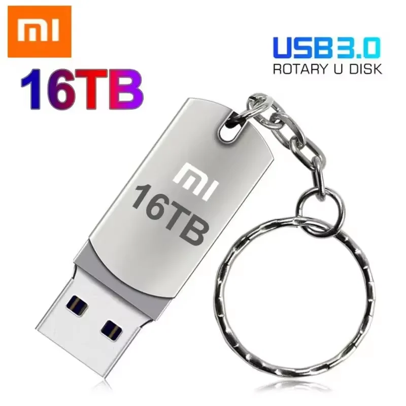 Xiaomi 16TB 3.0 USB Flash Drive Metal High-Speed Pen Drive 2TB 512GB Waterproof Type-C Usb PenDrive For Computer Storage Devices