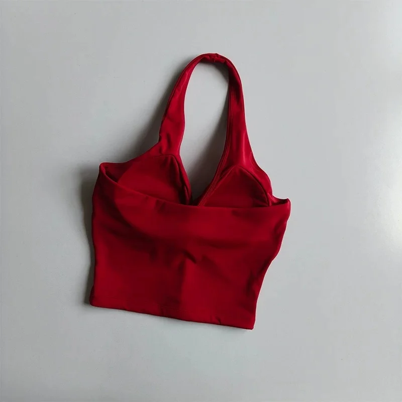 Sexy Sport-Bralette mit offenem Rücken und Neckholder-Ausschnitt für Damen, Push-Up-Yoga-BH mit integriertem Stützsystem für Pilates, Workout und als Alltagsbekleidung – Detail 6