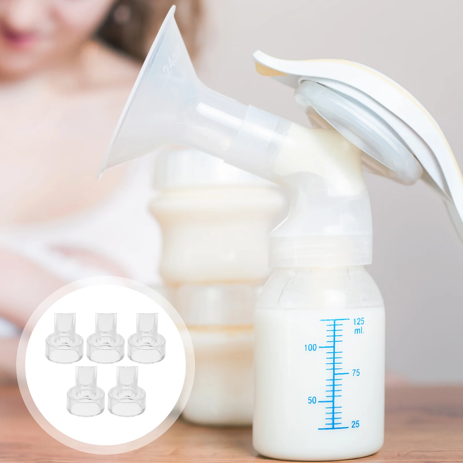 5 Pcs Valve Hands Free Breast Pump Valves Parts Accessories Women Electric Replace Silica Gel Anti Backflow Miss