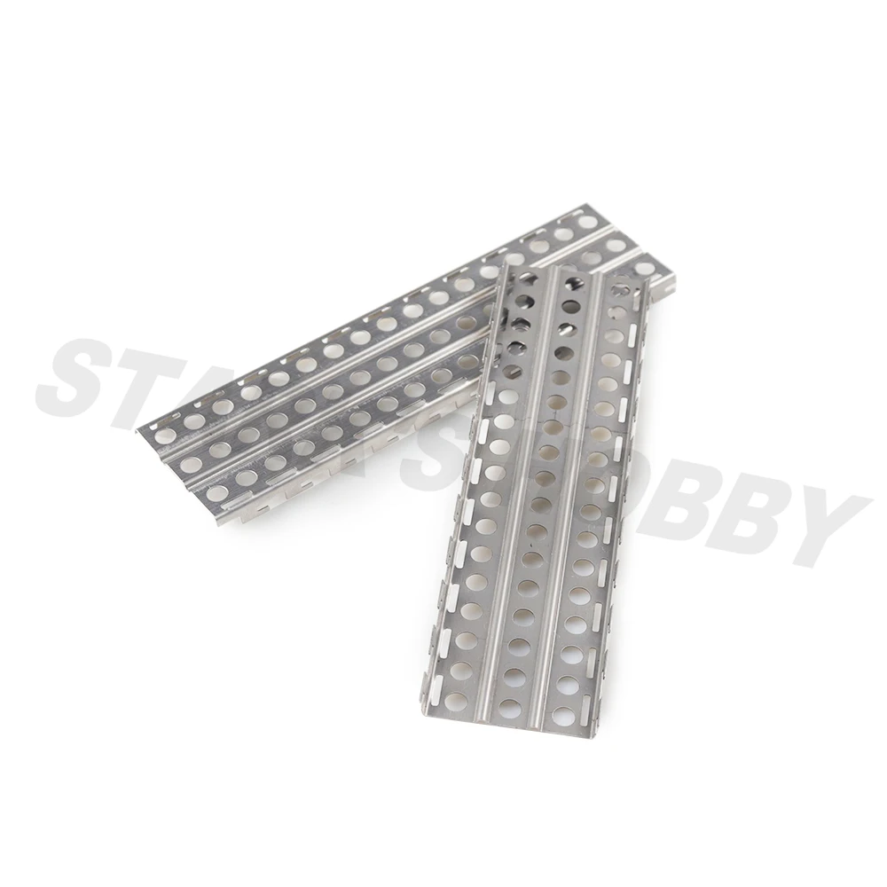 2pcs metallo Anti Slide Plate Snow Sand Ladder decorazione per 1/10 RC Crawler Axial SCX10 TRX4 Tamiya CC01 D90 D110 TF2