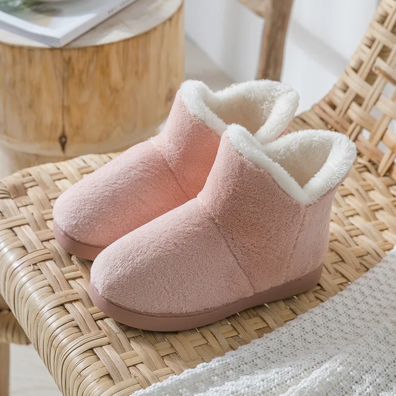 Pallene-Bottes de neige doublées en peluche pour femme, chaussures de maison, coton, fourrure, chaud, extérieur, confort, non-ald, rinçage, hiver