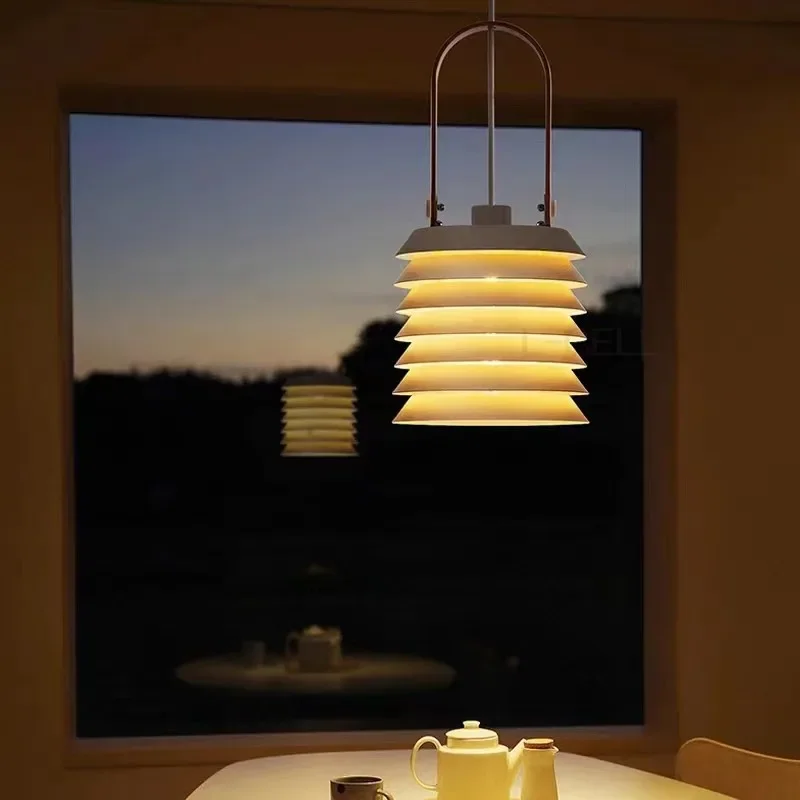 

REVEN American Style Dimmable Ceiling Light Chandelier White Laminated 2025 Adjustable Height lustre for Dining Room Hotel