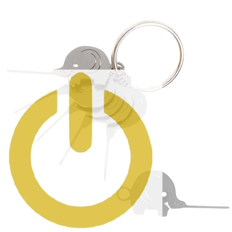 Universal Stainless Steel SIM Card Eject Pin Tool Cute Elephant Shape Keychain For All Smartphones Universal Thimble Tools