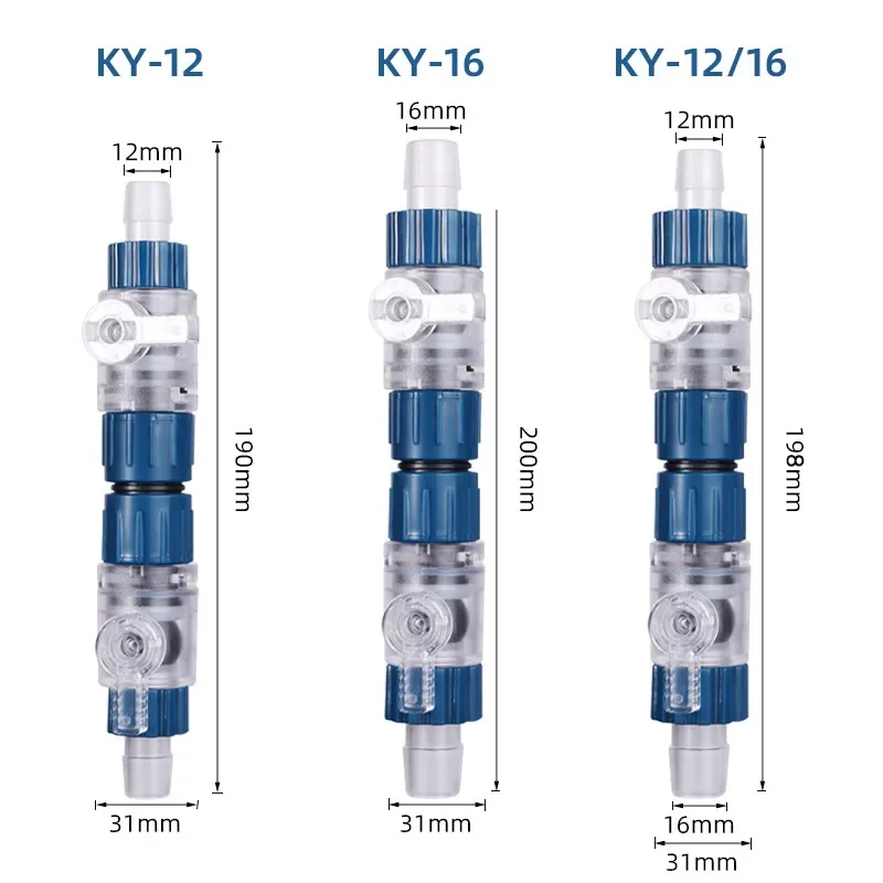 

12/16mm Aquarium Double Tap Quick Release Connector Fish Tank Hose Pipe Valve Aquarium Filter Replace Accessories filtro pecera