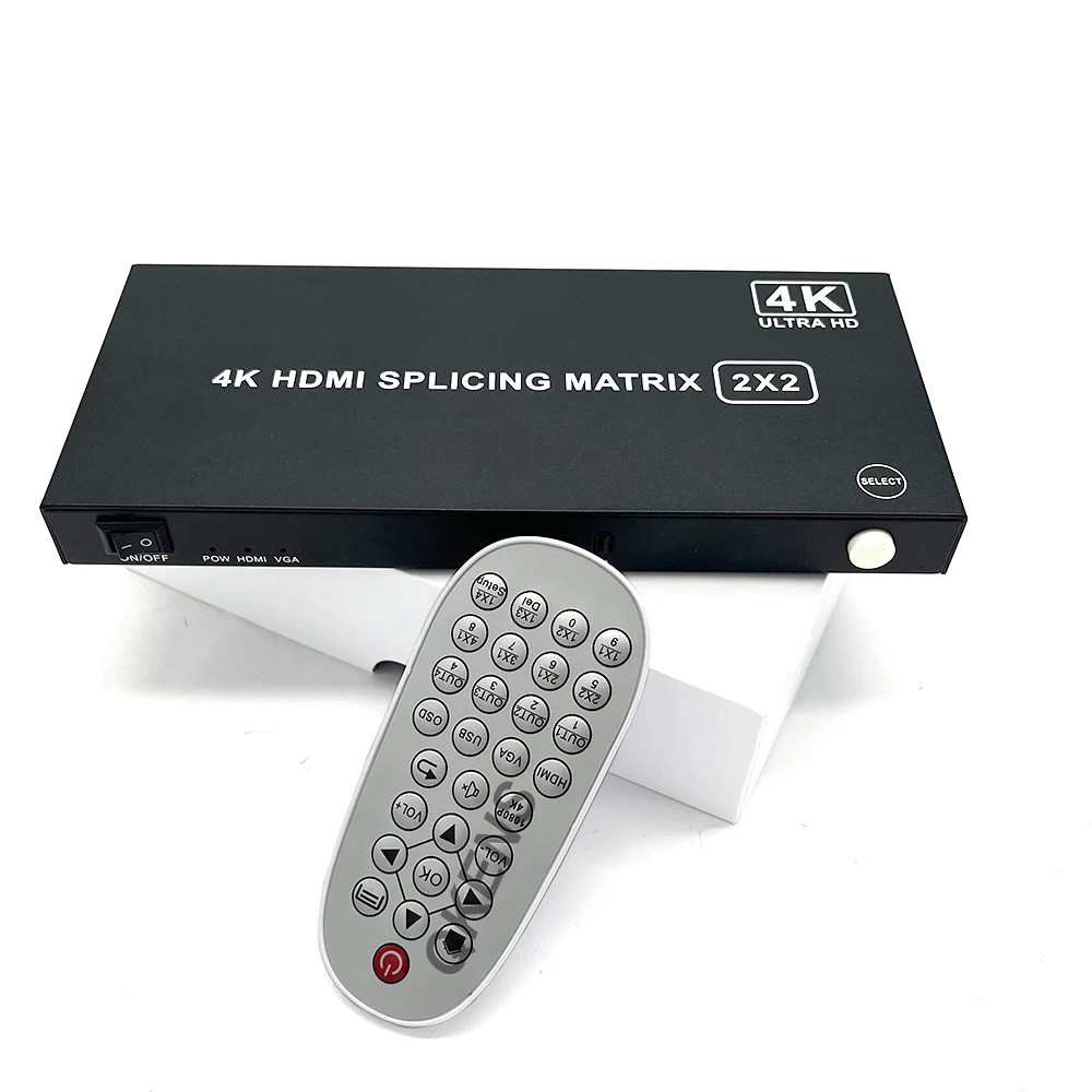 4K 2x2 HDMI Splicing Matrix Video Wall Controller 1080P VGA TV Wall Processor 1X2 1X4 1X3 2X1 3x1 4X1 Multi Screen 4 TV Splicer