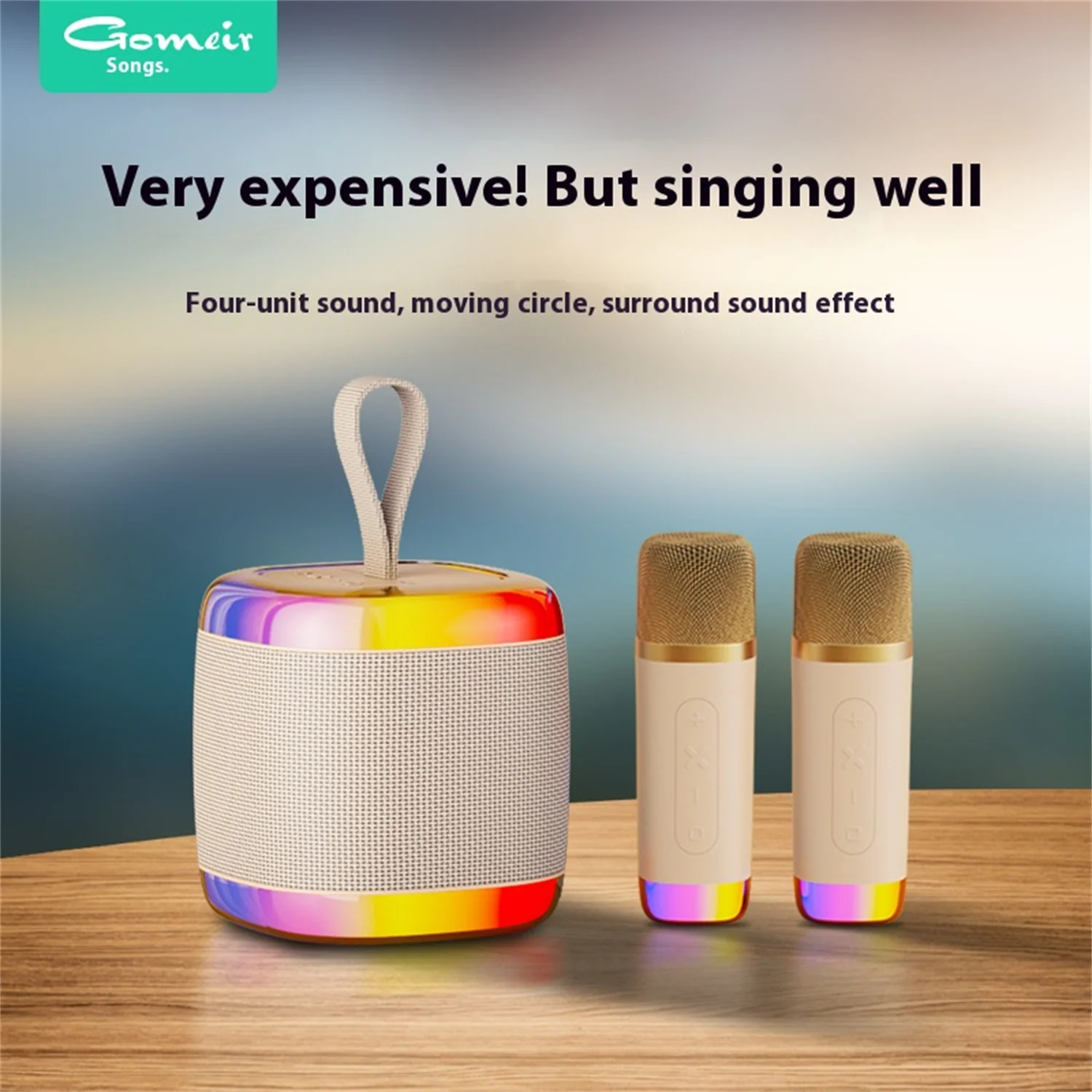 

New K17 Bluetooth Karaoke Speaker | RGB Lights | TF Card Slot | Portable Mini for Home/Outdoor