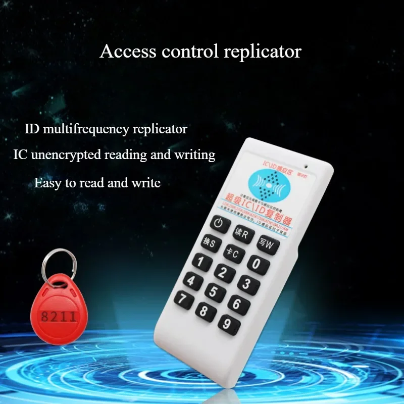 Handheld Frequency Copier 125Khz-13.56MHZ RFID NFC IC Card Duplicator IC/ID Writer Programmer Handheld RFID Smart Card Reader
