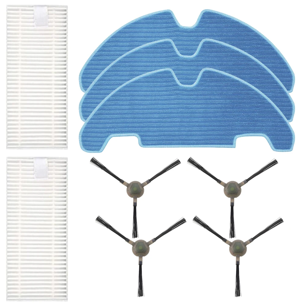 Side Brush Set HEPA Filter Sheets and Reusable Microfiber Mop Pads for Lefant M310 Robot Vacuum Cleaner Cleaning