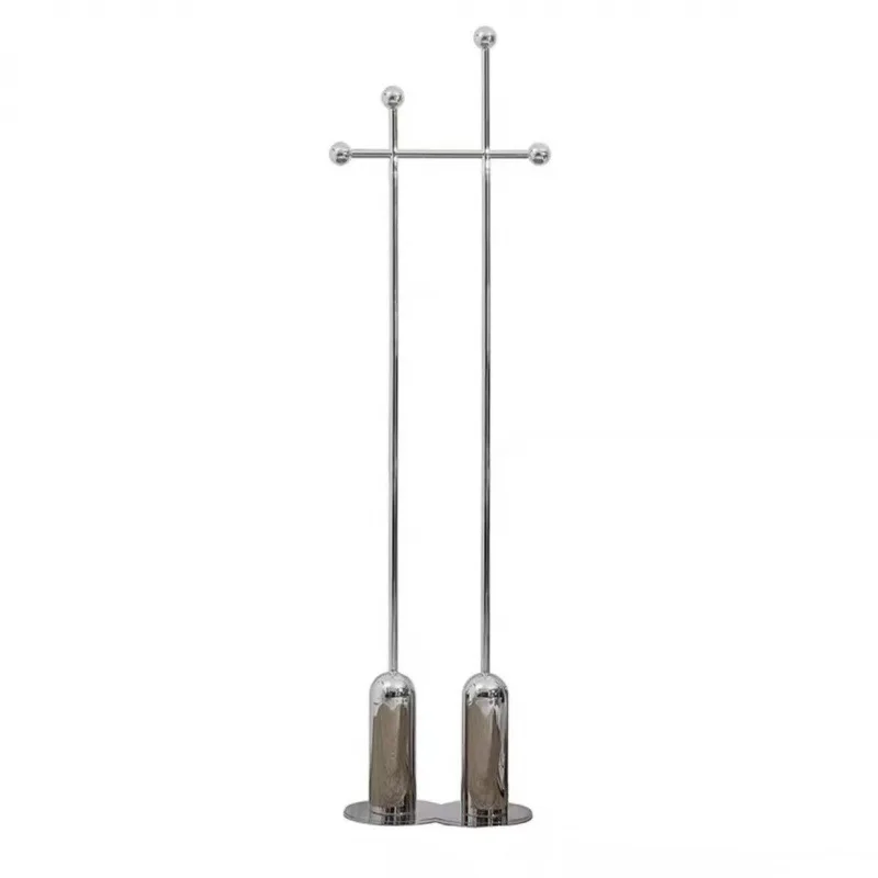 

Vertical stainless steel coat rack Home light luxury floor hanger Living room entrance Hanging