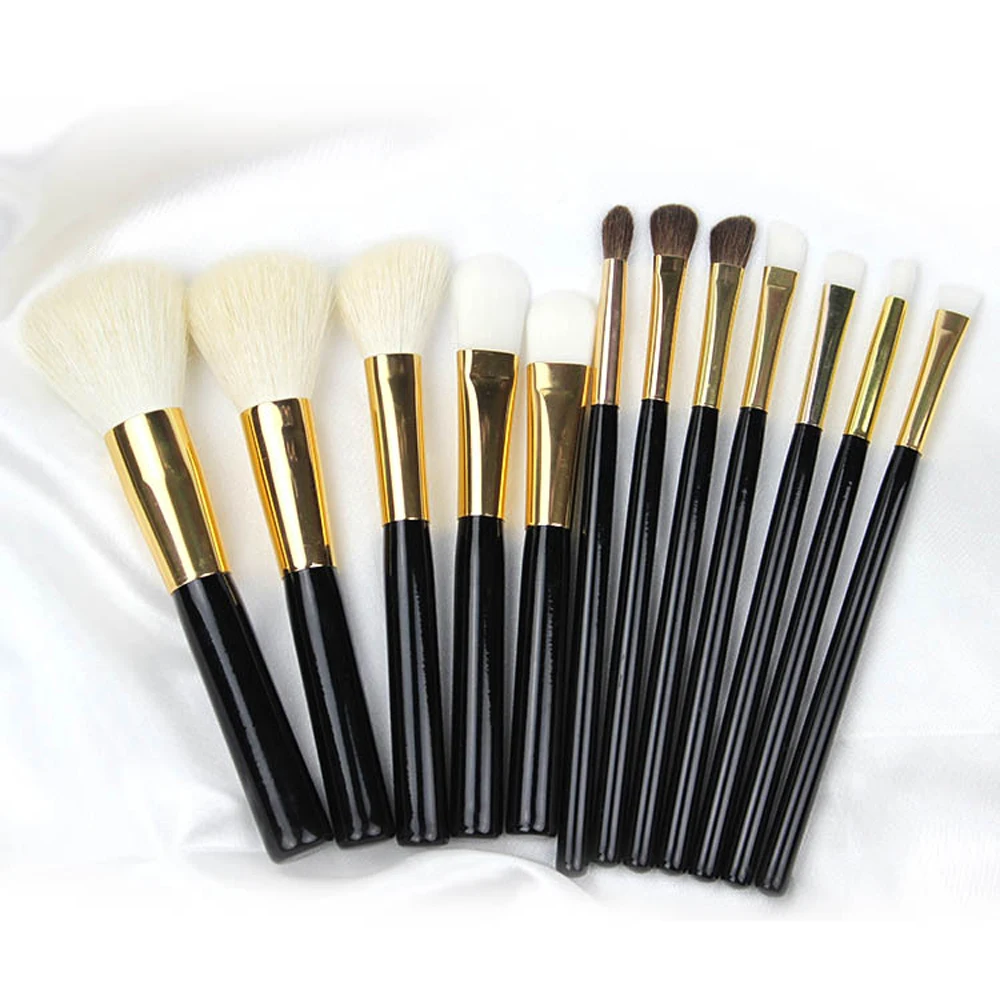 

12pcs Soft Makeup Brushes Set Concealer Blush Loose Powder Highlighter Foundation Brush Beauty Tools Private Label Custom Bulk