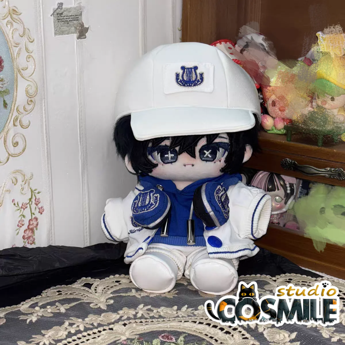 

Identity V E-Sports Naib Subedar Mercenary OPH Baseball Uniform Button Eyes Stuffed Plushie Plush 20cm Doll Body Clothes Toy