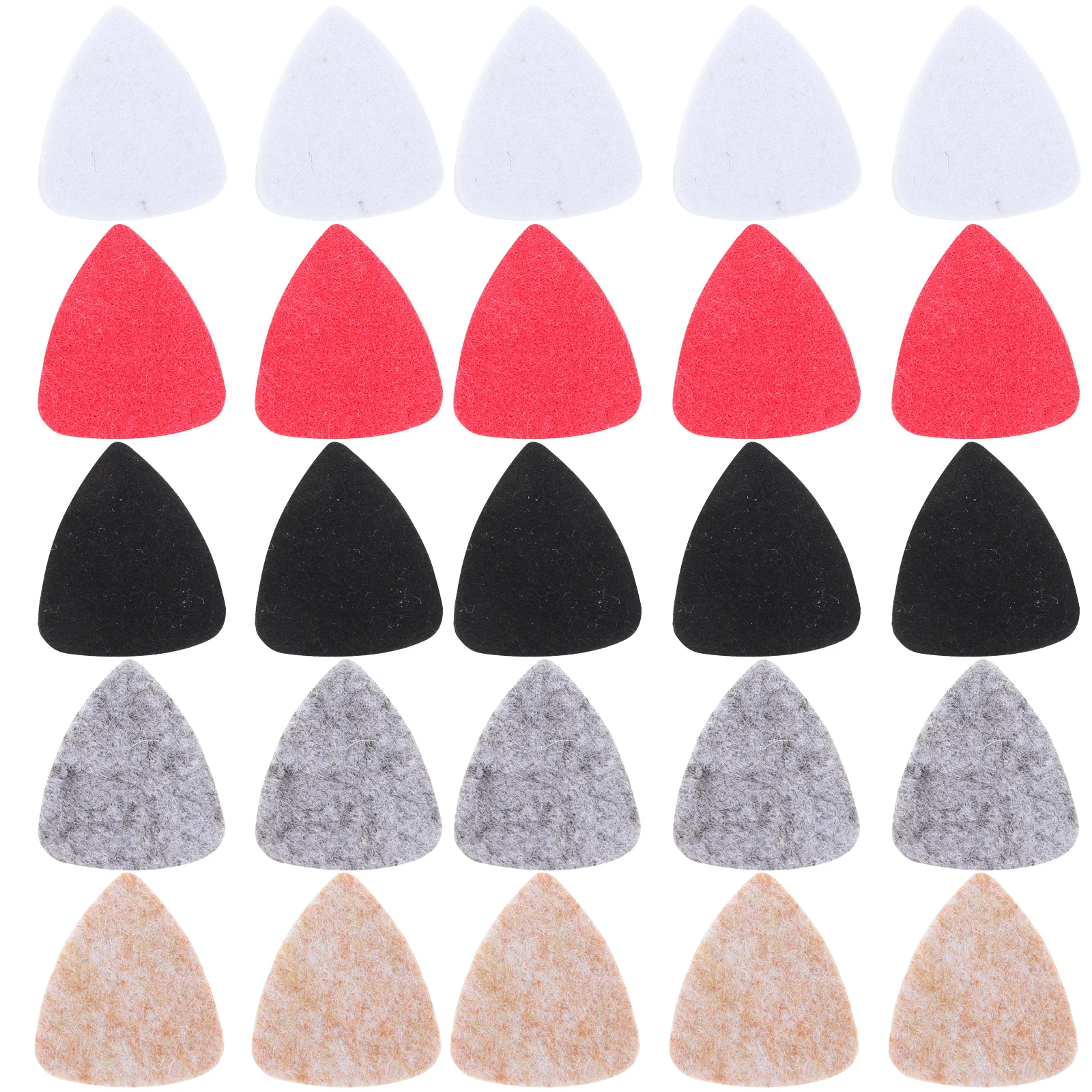 

Felt Guitar Picks Smooth Durable AntiWear Electric Ukulele Music Instrument Accessories Red Gray Black White Orange Yellow