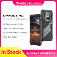 Cubot KingKong Star 2, Ultra-Slim Rugged Smartphone 5G, 4nm MTK D8200, 24GB RAM(12+12GB)+256GB ROM,6.72-inch 144Hz Large Display