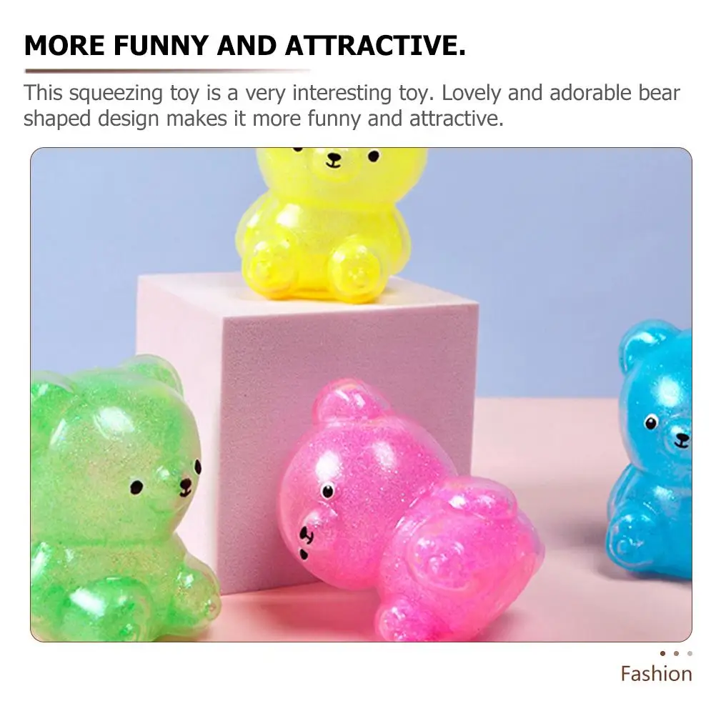 3 pièces presser soulagement du Stress jouet drôle Animal en forme d'ours doux Tpr extensible jouet Adorable pincement faveur presser jouets Stress
