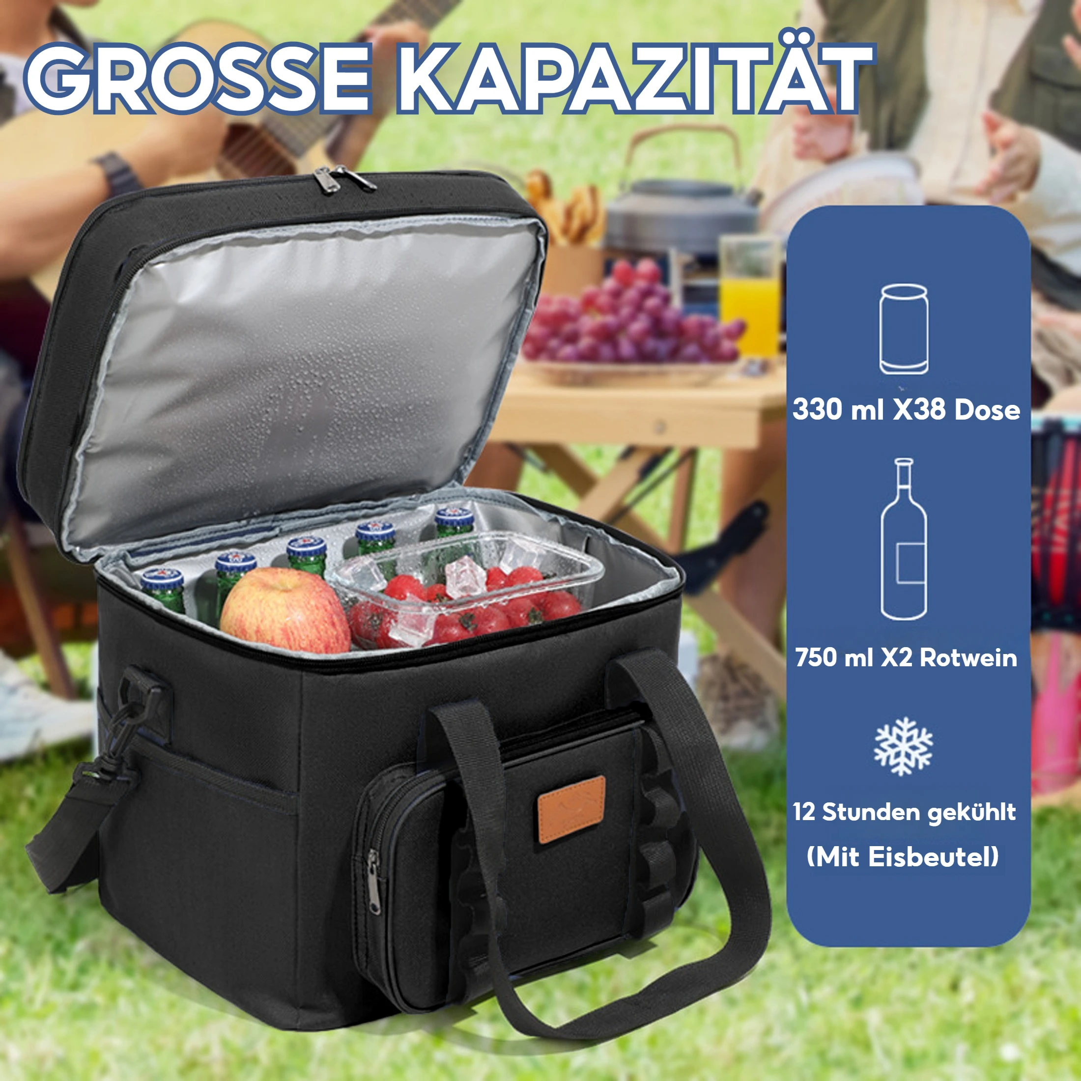 Kühltasche, Picknicktasche, Kühlbox, Lunchbag, Kühlakku, Thermobehälter, Picknickkorb, Tote, Basketbag, Picknickrucksack