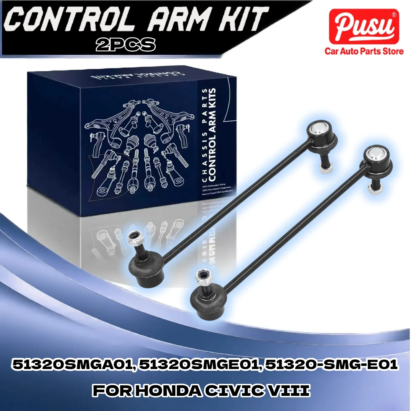 

2pcs Front Stabiliser Anti-Roll Drop Links (OE:51320SMGE01) for Honda Civic VIII