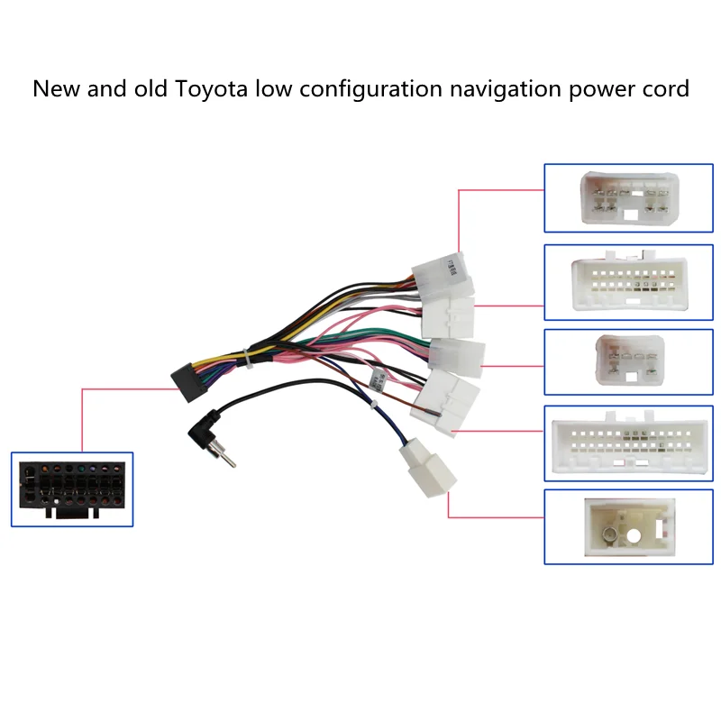 Radio Wiring Harness 10P/6P Connector Car Head Unit 16 Pin Cable Adapter for Toyota Corolla Camry Rav4 Hiace Land Cruiser Yaris