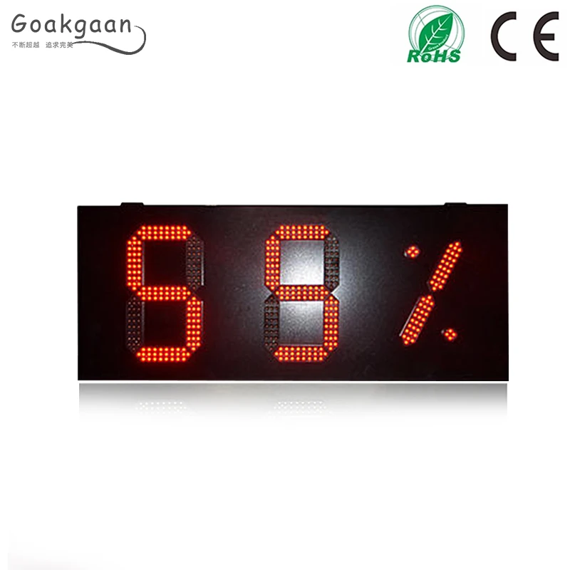 10-Inch LED Outdoor Digital Screen Oil Price Display Humidity Indicator Weatherproof Public Information Update System