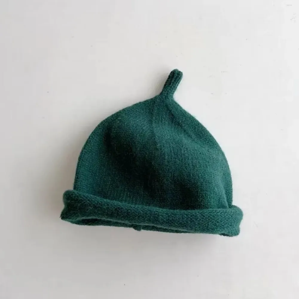 

Cute Solid Color Kids Winter Hats Knitted Thick Crochet Bonnet Baby Photography Props Winter Warm Children Beanies Cap