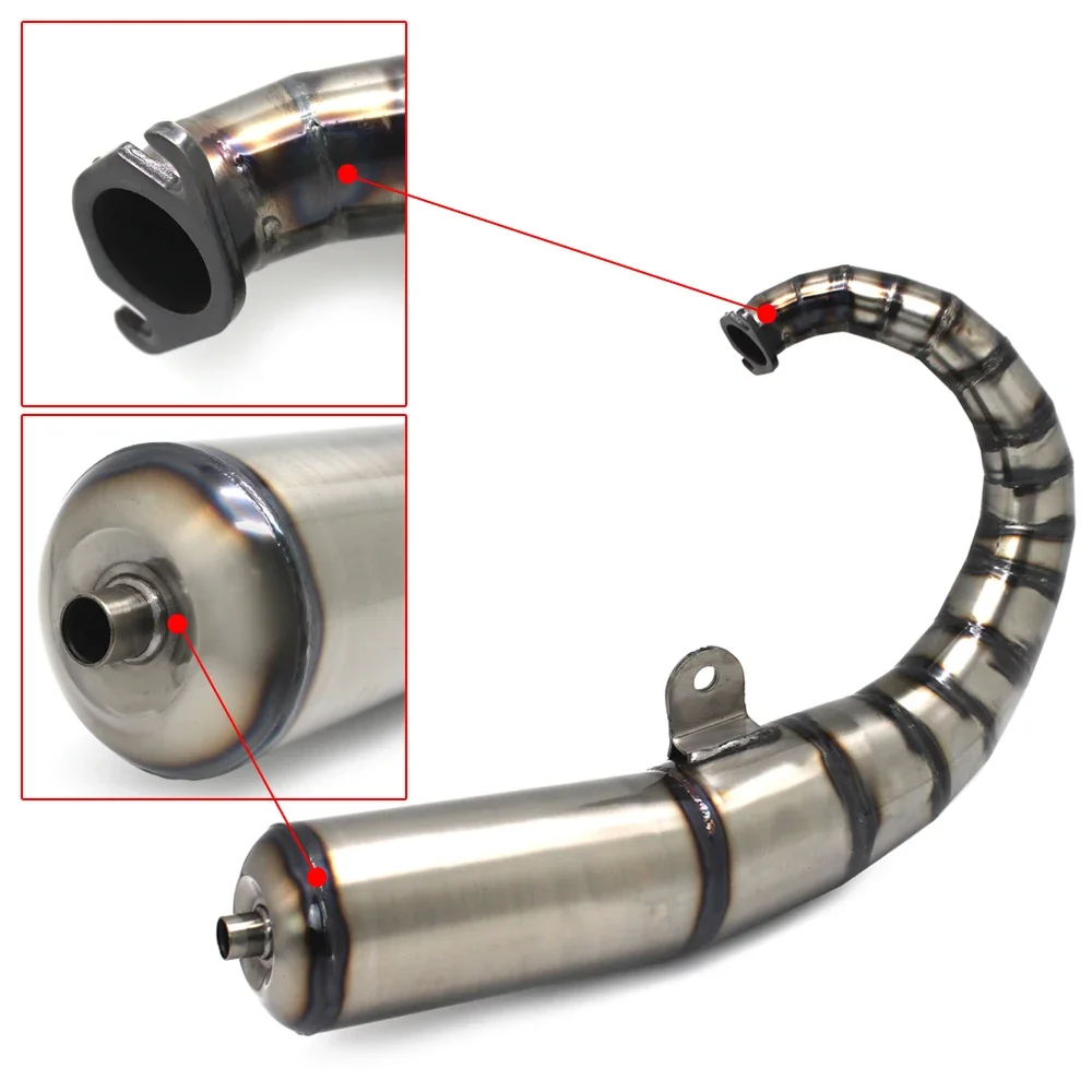 1pc JISO  90cc racing scooter exhaust system for Honda DIO AF18 AF25 AF28 Racing muffler Pipe