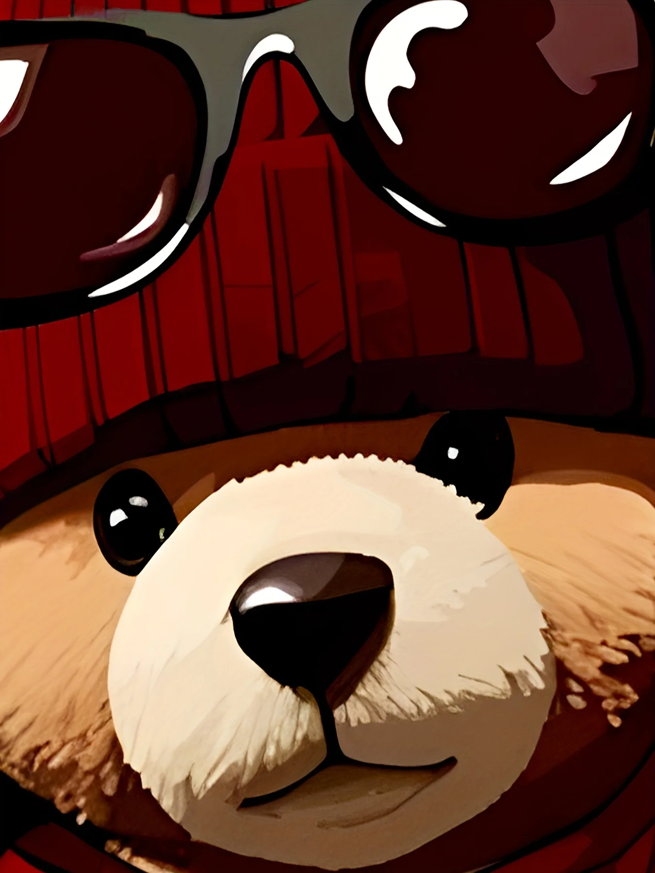 يتميز البدلة الرجالية الصيفية الجديدة لعام 2025 تي شيرت وشورت برقبة دائرية مطبوع عليه دمية دب ريترو، ملابس رجالية من البوليستر المحبوك #5