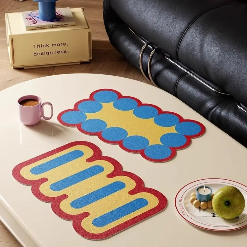Dopamine Placemats Anti-slip Heat Insulation Table Mat Water-Absorbing Oil-Absorbing Coaster Table Decoration Accessories