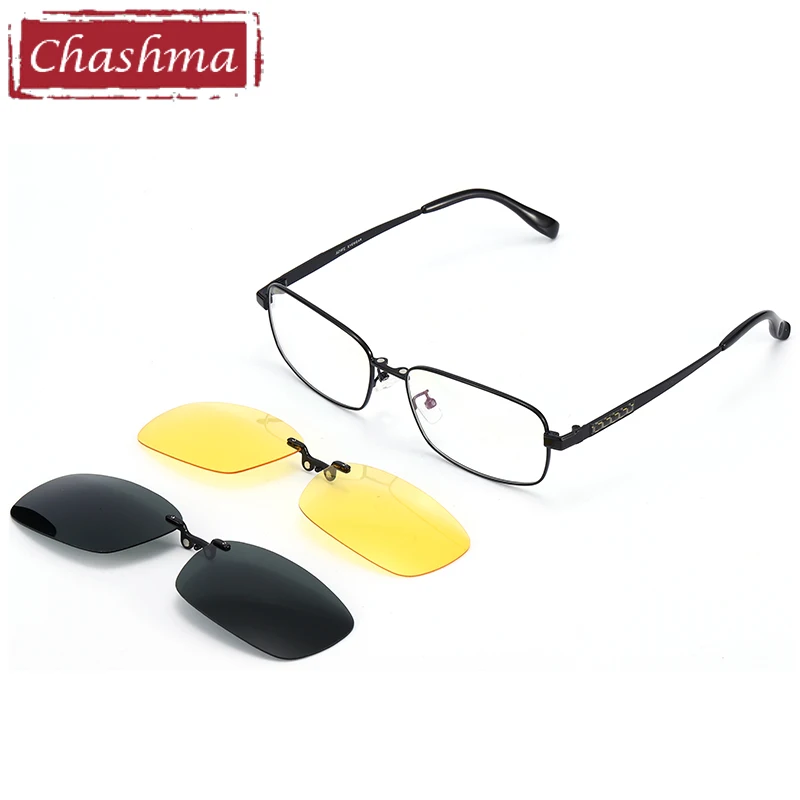 Chashma Prescription Glasse Magnetic Clip Eyewear Polarized Lens Sunglasses Night and Day Drive Men Sport Style Eyewear Oversize