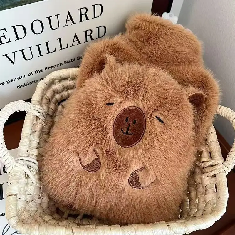 

Capybara женская сумка для горячей воды многоразовая кавайная бутылка с подогревом воды сумки зимний теплый карман для рук подходит для домашнего подарка