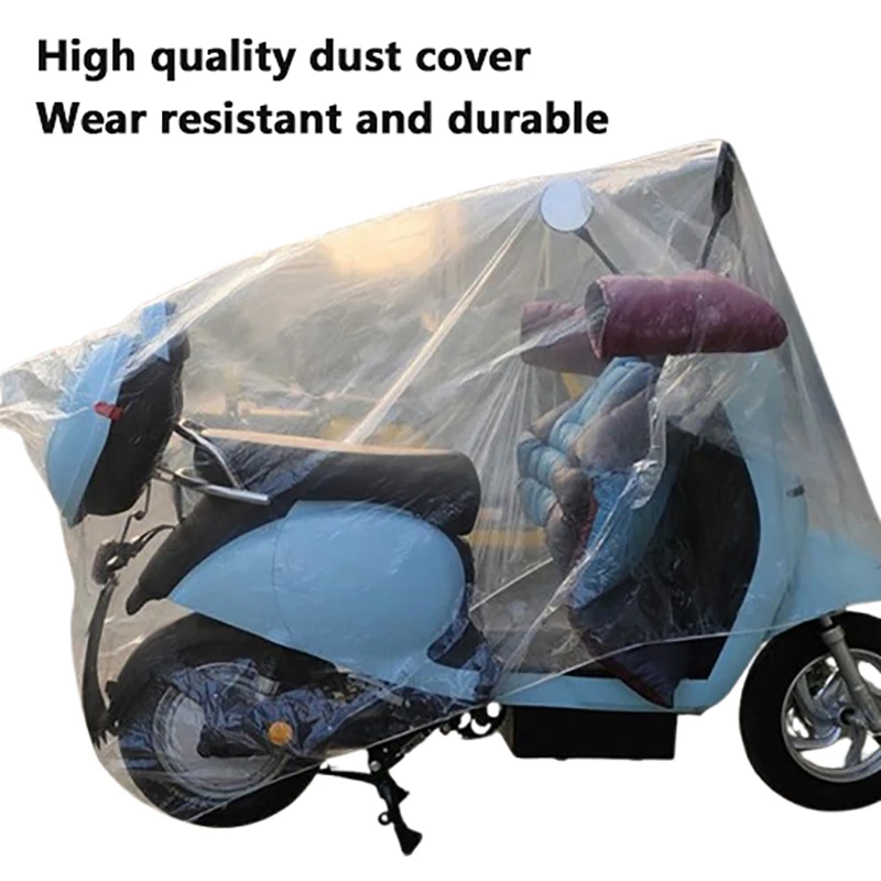 Motorcycle Clothing PEVA Single Layer Rainproof Sunscreen Bicycle Cover Electric Vehicle Scooter Protective Rain ProtectionCover