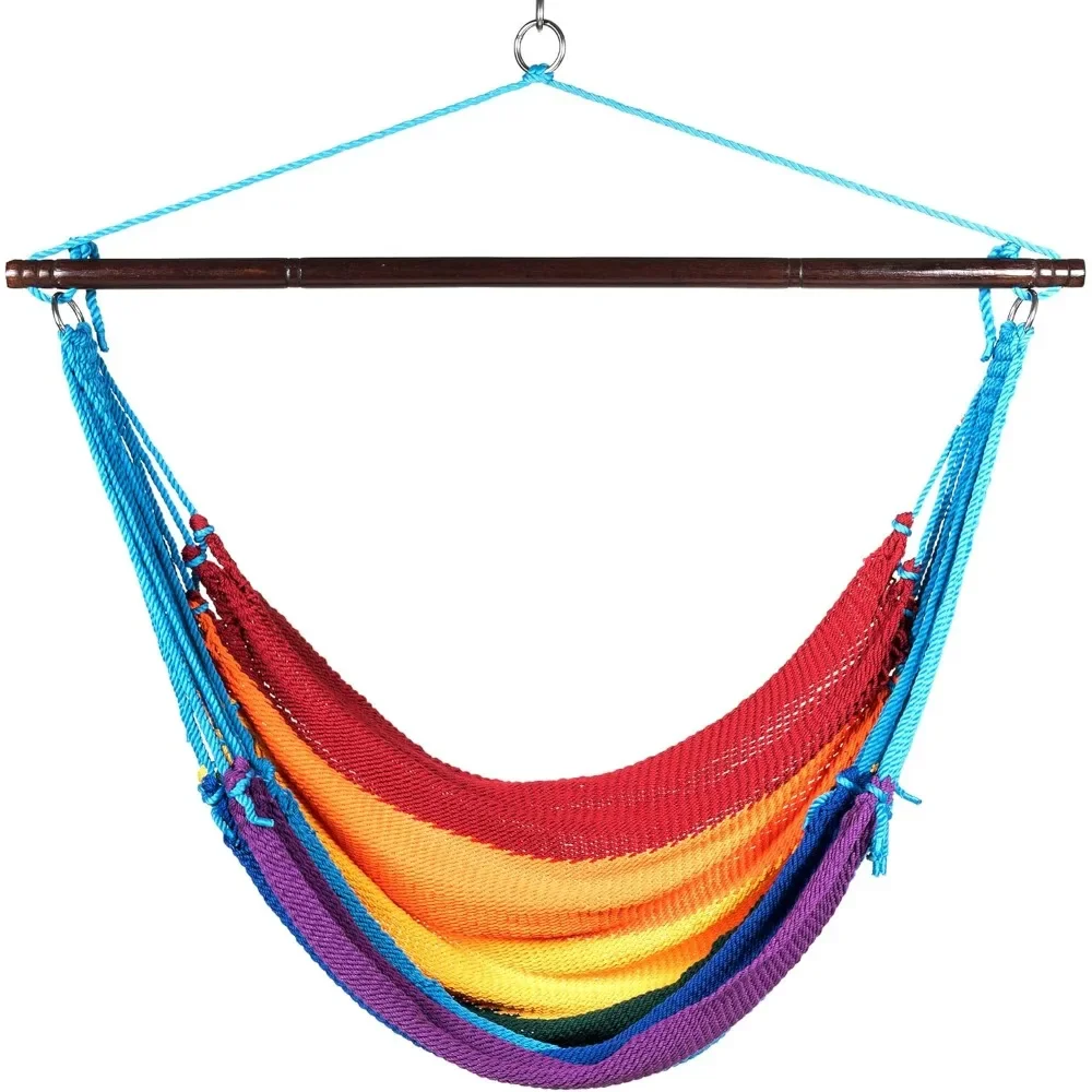 Cadeira de rede Jumbo Caribe com apoio para os pés - 55 polegadas - Poliéster Soft-Spun