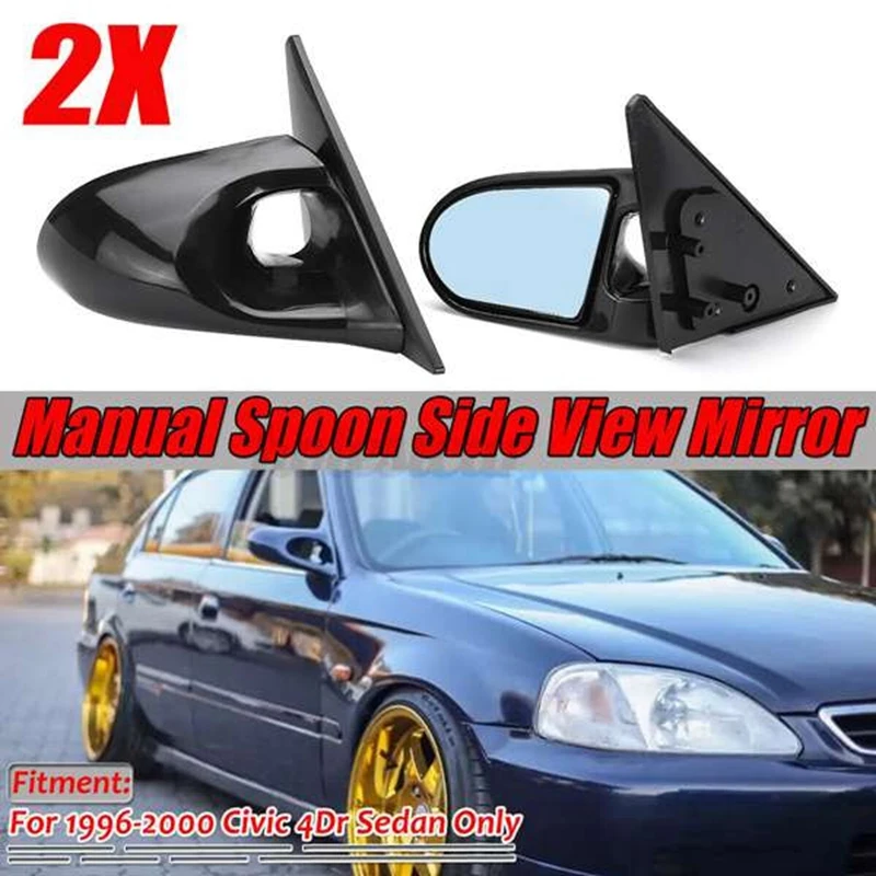 

Automotive Rearview Mirror Side Mirror Manual Adjustable Side Wing Mirror For Honda Civic EK 4 Door 1996-2000