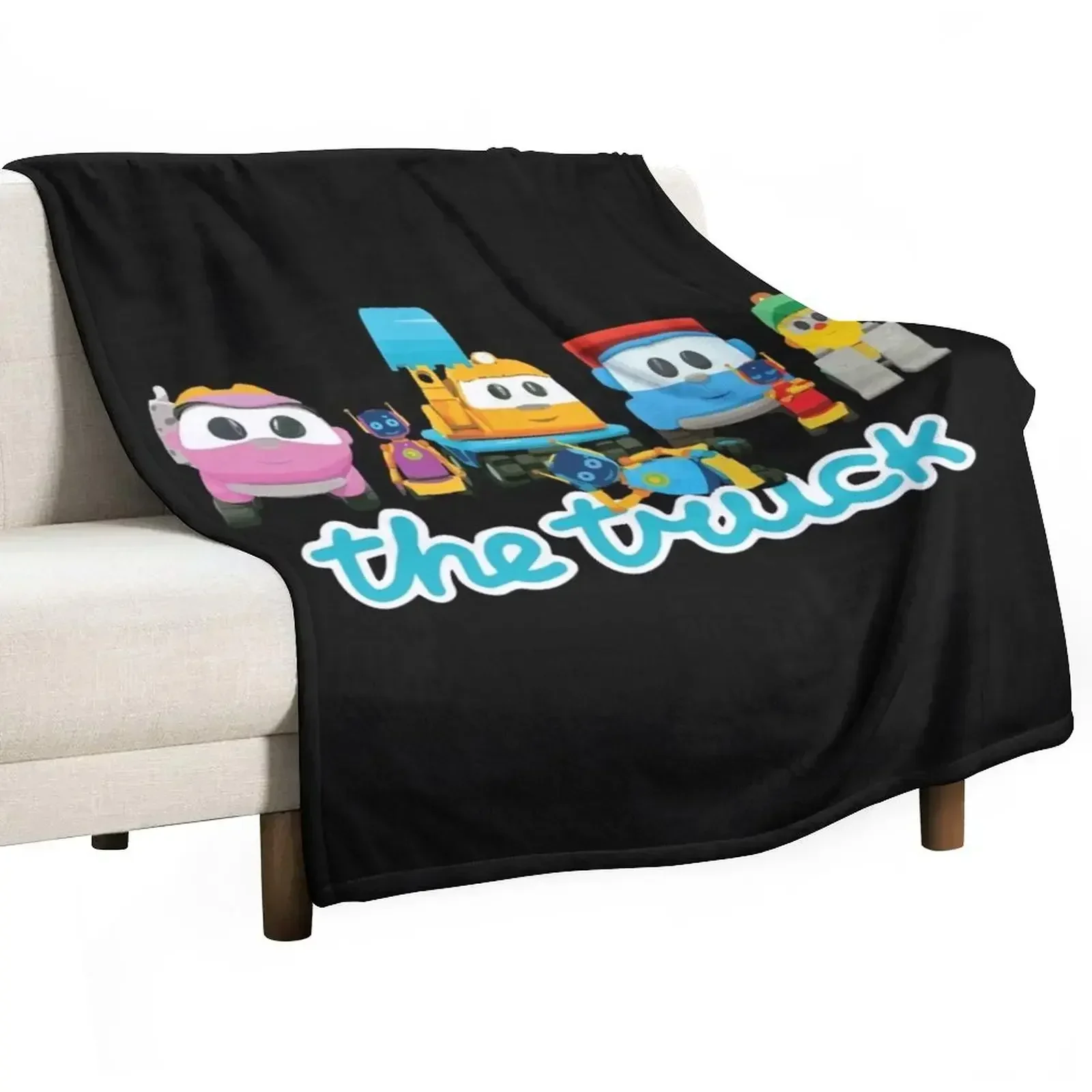 LEO the truck, LIFTY, SCOPP, ROBOTS LEA custom landscape order Sticker Throw Blanket Decorative Beds Luxury Brand Blankets