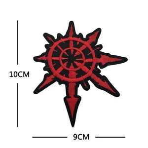 Gestickte Etikette des Chaos -Stern -Urteils, rotes Symbol, Rucksack -Magie -Etikette im Freien, Moral Emblem, 40k 8 Hauptverkäufe 40k Chaos - №3