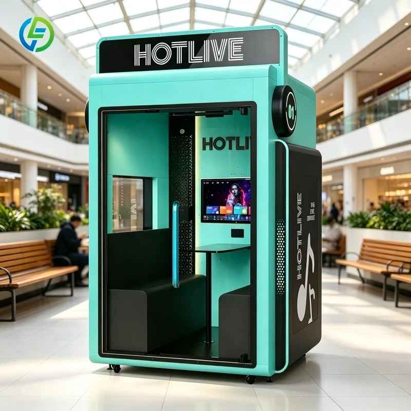 FL Customized Karaoke Vending Machine Easy Maintenance Self-service Singing Room Built-in Microphones